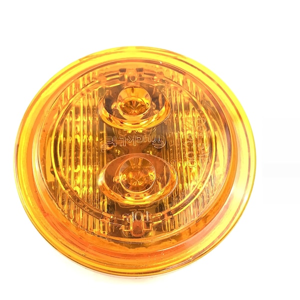 Truck-Lite Low Profile, Led, Yellow Round, 6 Diode, Marker Clearance Light, Pc, Pl-10, 12V 30285Y - main